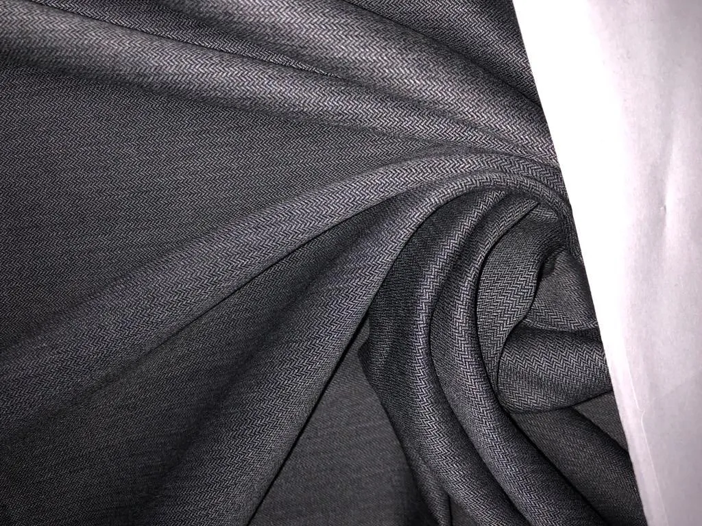 100% wool Herringbone suiting fabric made in Huddersfield,England 150's super wool count available in 2 colors navy and grey[15641/42]
