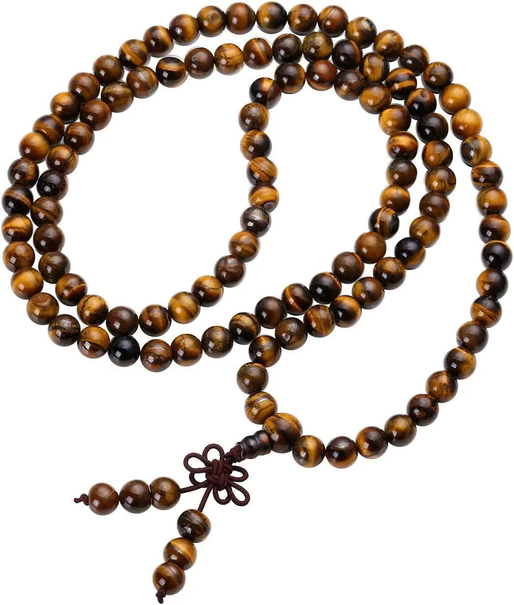 108 Mala Beads Necklace 7 Chakra Tree of Life Pendant Prayer Buddha Bracelets Healing Stone Yoga Men Women Jewelry