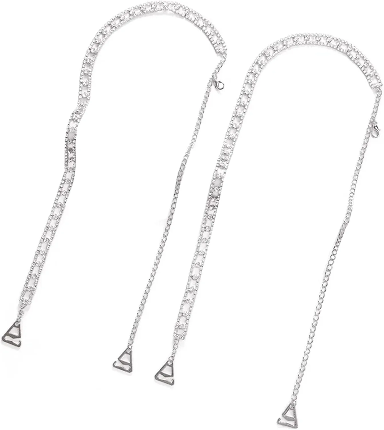 1Pair Rhinestone Shoulder Strap Chain Jewelry for Women Sexy Bridal Crystal Shoulder Lingerie Chain Rhinestone Wedding Body Bra Straps Dress Jewelry Accessories