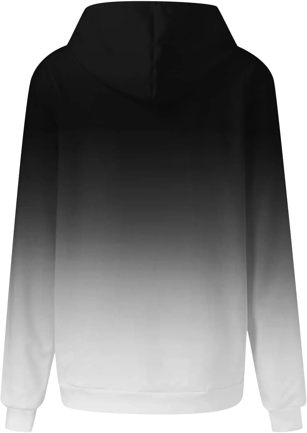 2024 Hoodies for Women Y2K Gradient Print Oversized Sweatshirt Casual Drawstring Hooded Pullover with Pocket