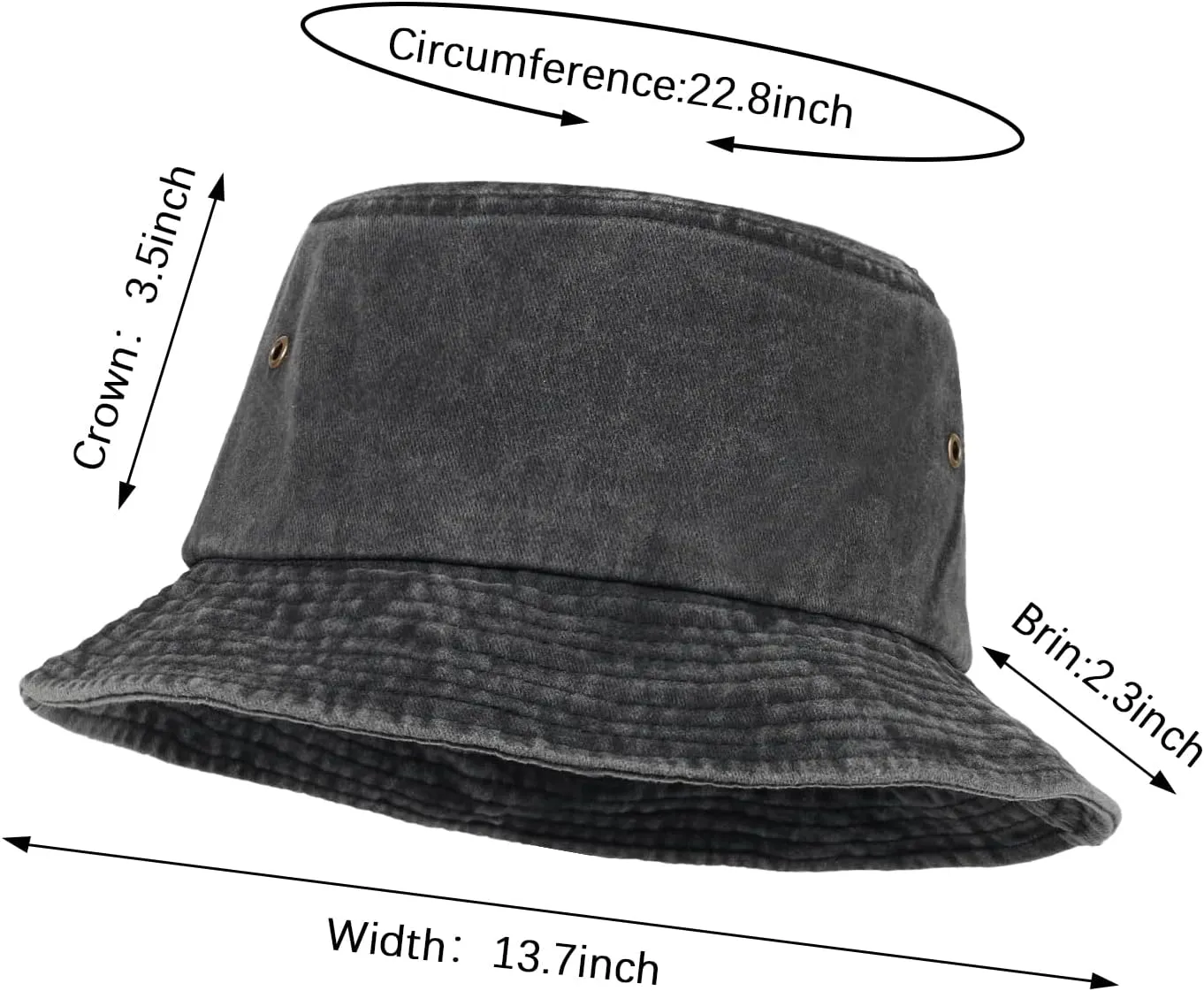 3 Pieces Bucket Hat Outdoor Sun Hat Beach Fishing Hat for Women Men