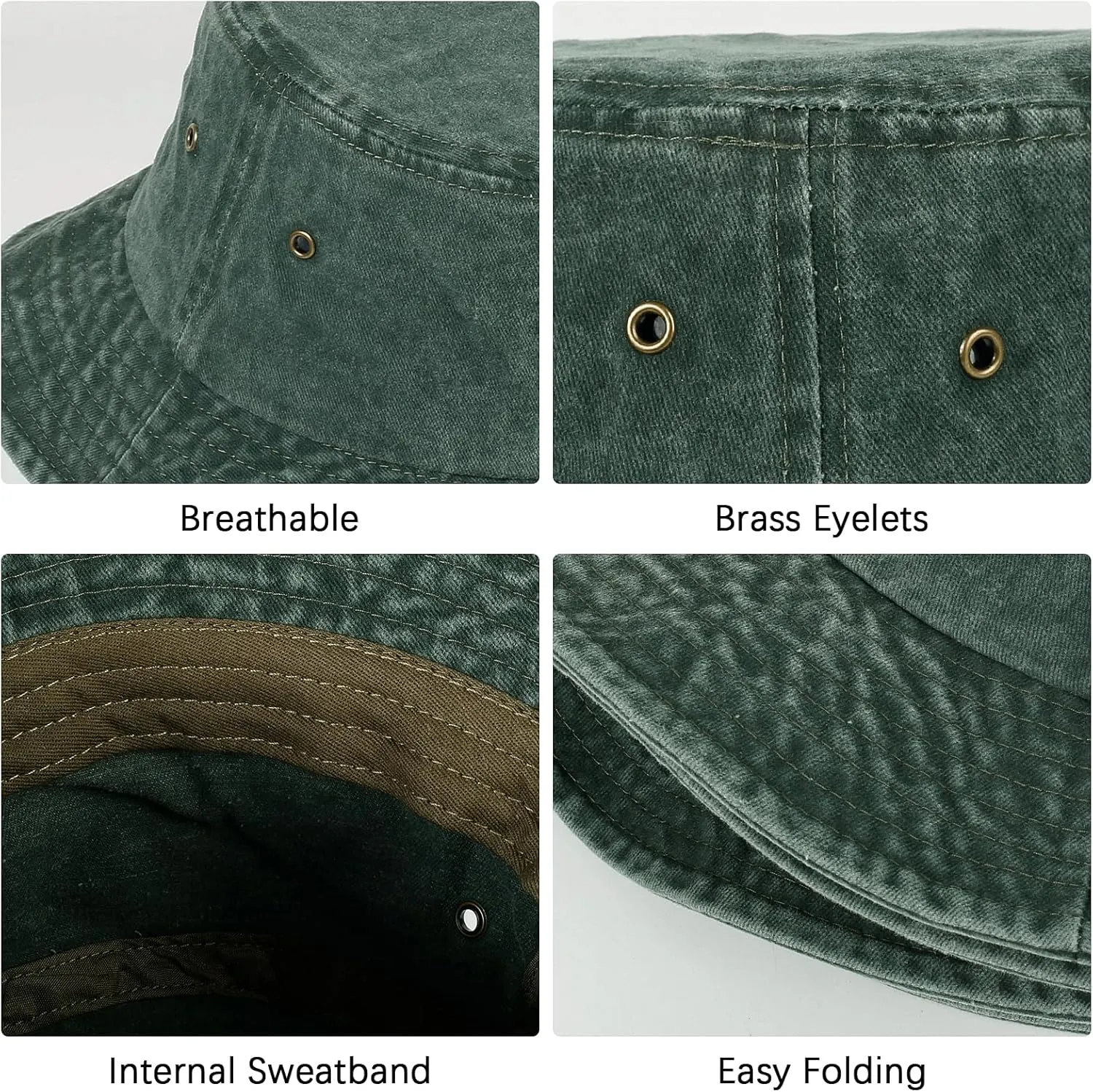 3 Pieces Bucket Hat Outdoor Sun Hat Beach Fishing Hat for Women Men