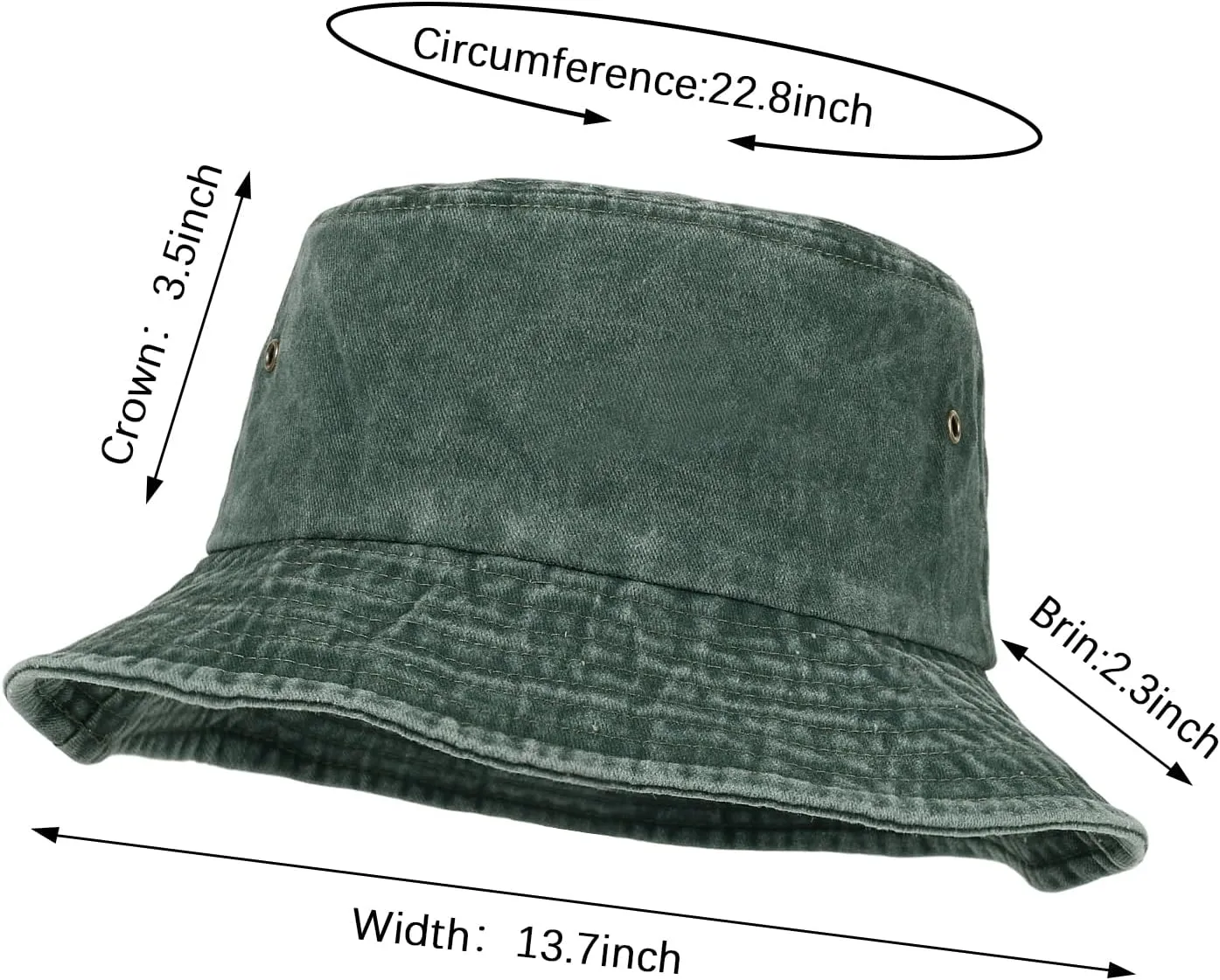 3 Pieces Bucket Hat Outdoor Sun Hat Beach Fishing Hat for Women Men