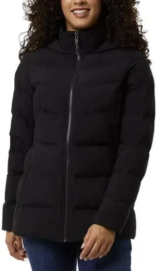 32 Degrees Women's Hooded Quilted Jacket - Winter Coat for Women - Outwear with Pockets (Black, M)