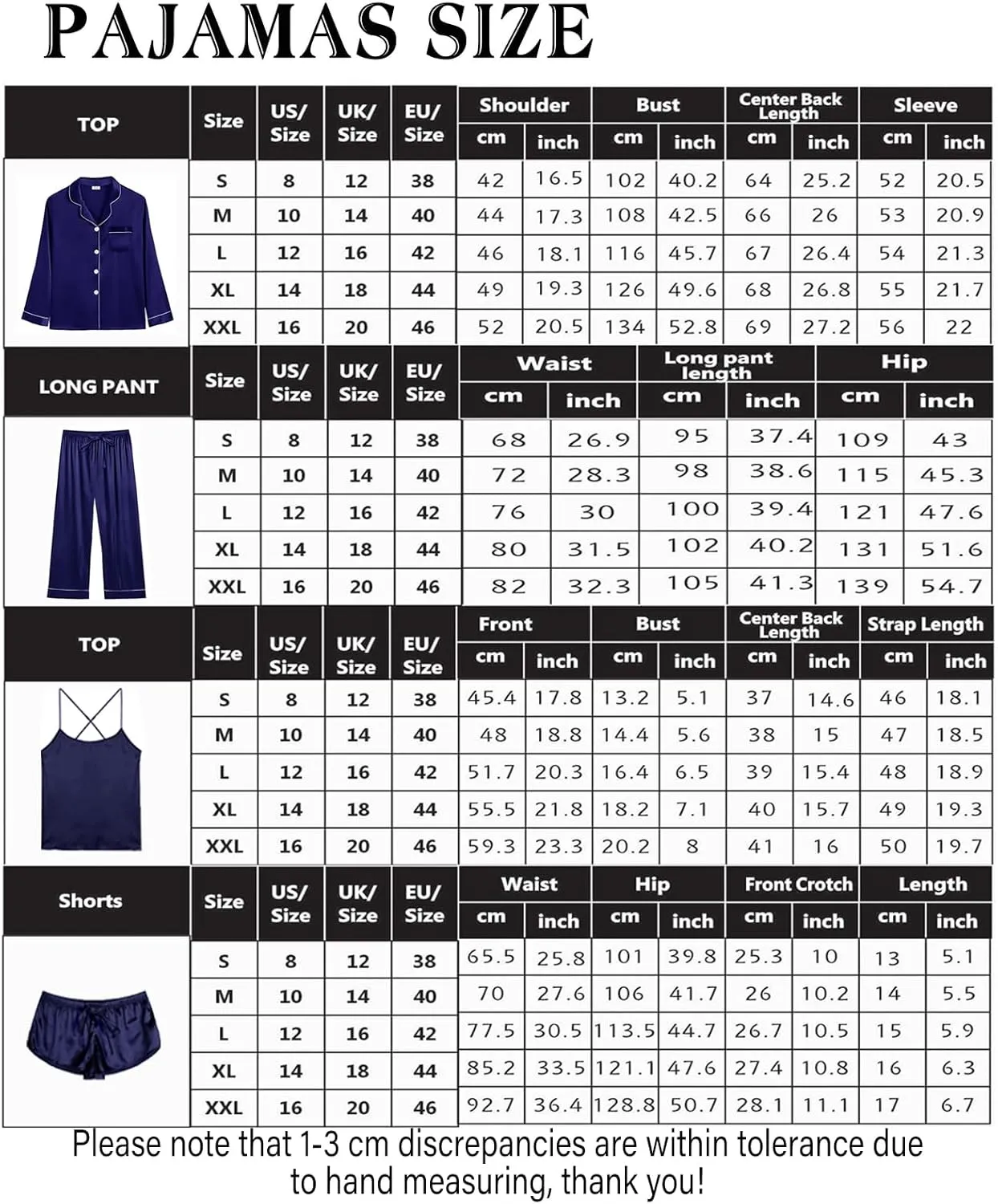4Pcs Womens Silk Pajama Sets Satin Pajamas Set Sexy Cami Lingerie Pjs Nightwear Silky Pj Loungewear Sleepwear