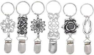 6Pcs Travel Hat Clips, Metal Vintage Hat Clips Outdoor Straw Hat Clips, Scarf Clips Travel Bag Clips, Shawl Clips Hat Clips for Men and Women Luggage Outdoor Travel Accessories