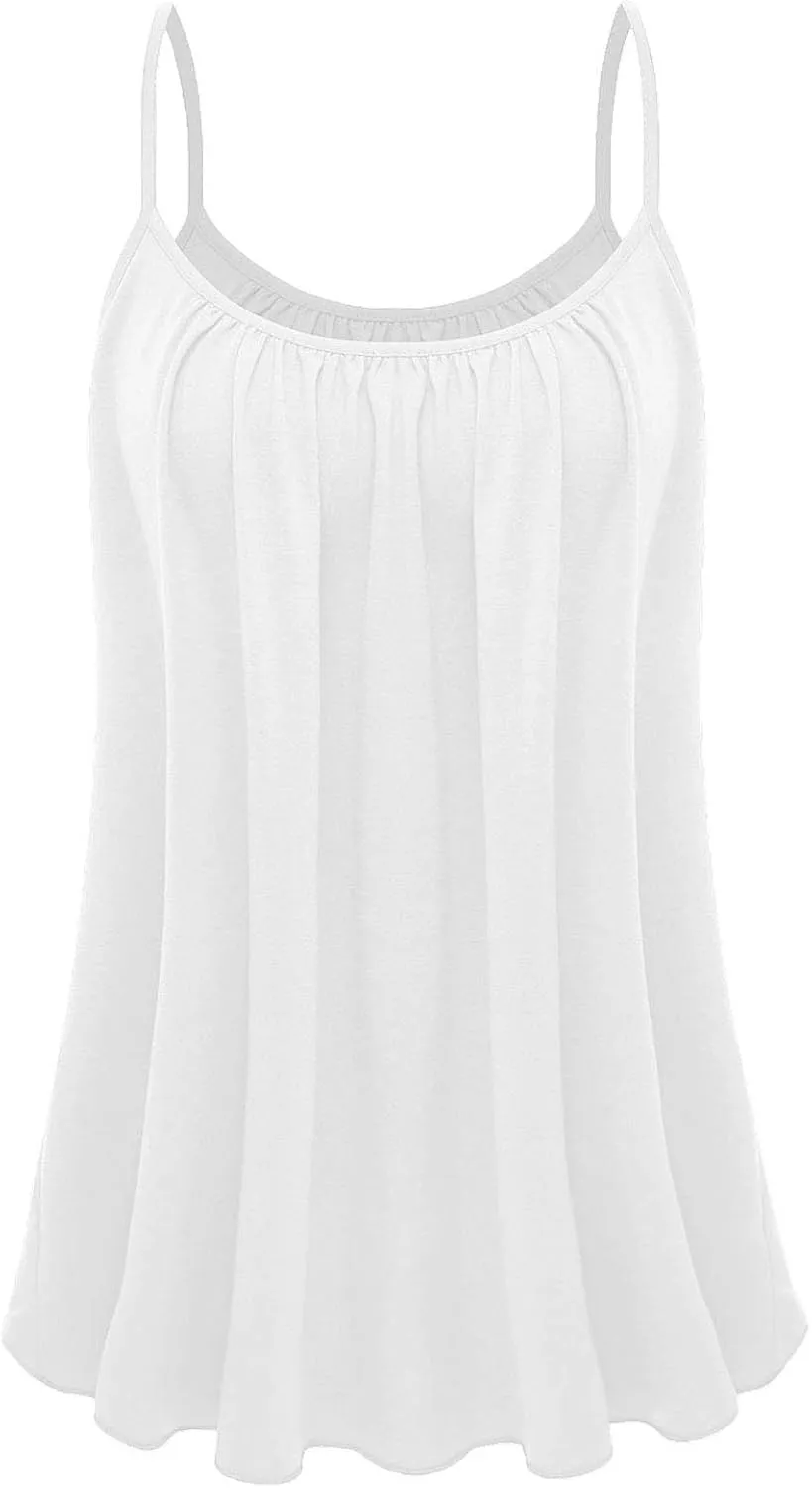 7th Element Plus Size Tank Tops for Women Camisoles Cami Dress Loose Fit Sleeveless Flowy Spaghetti Strap Summer