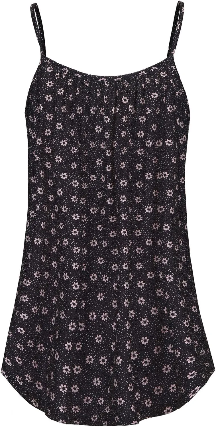 7th Element Plus Size Tank Tops for Women Camisoles Cami Dress Loose Fit Sleeveless Flowy Spaghetti Strap Summer