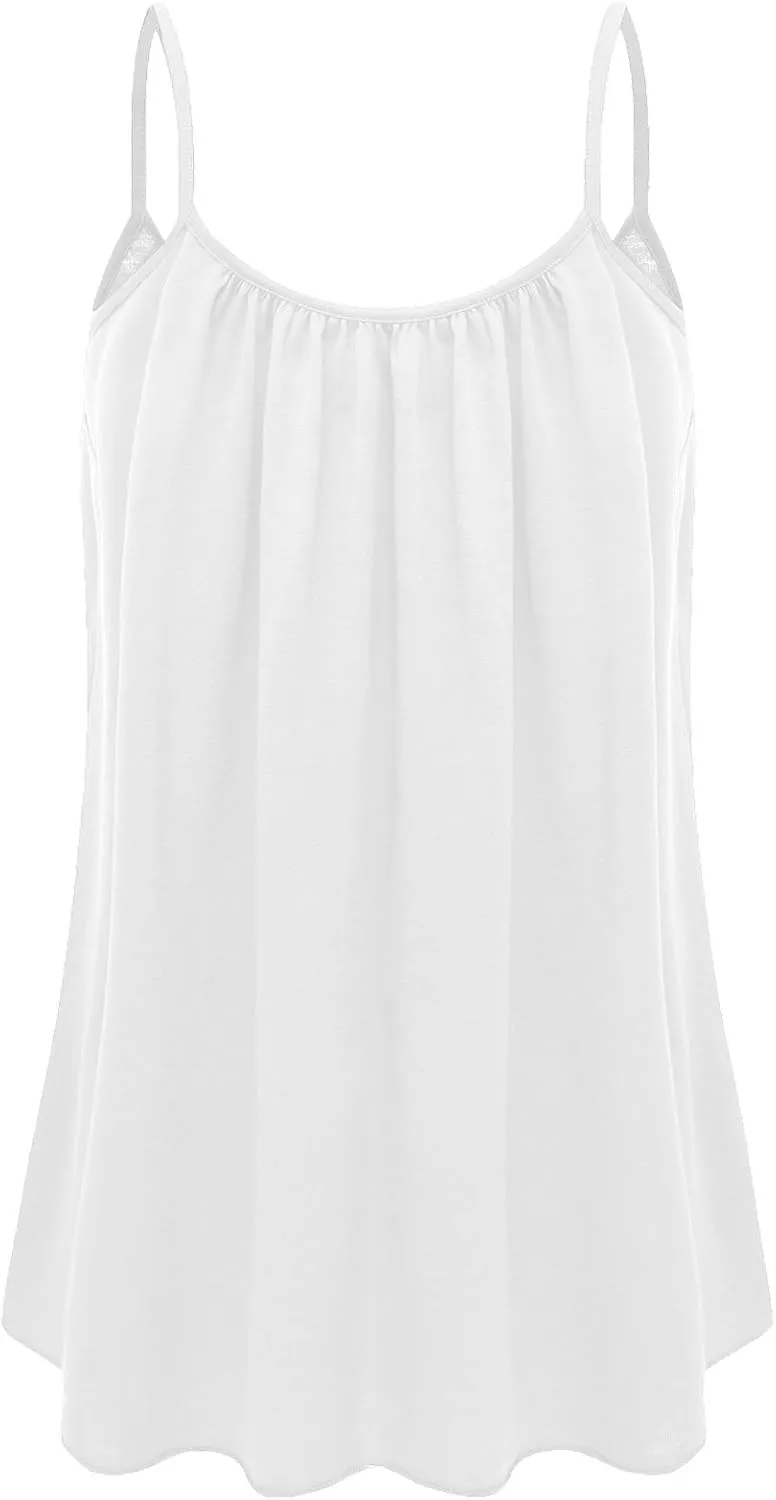 7th Element Plus Size Tank Tops for Women Camisoles Cami Dress Loose Fit Sleeveless Flowy Spaghetti Strap Summer