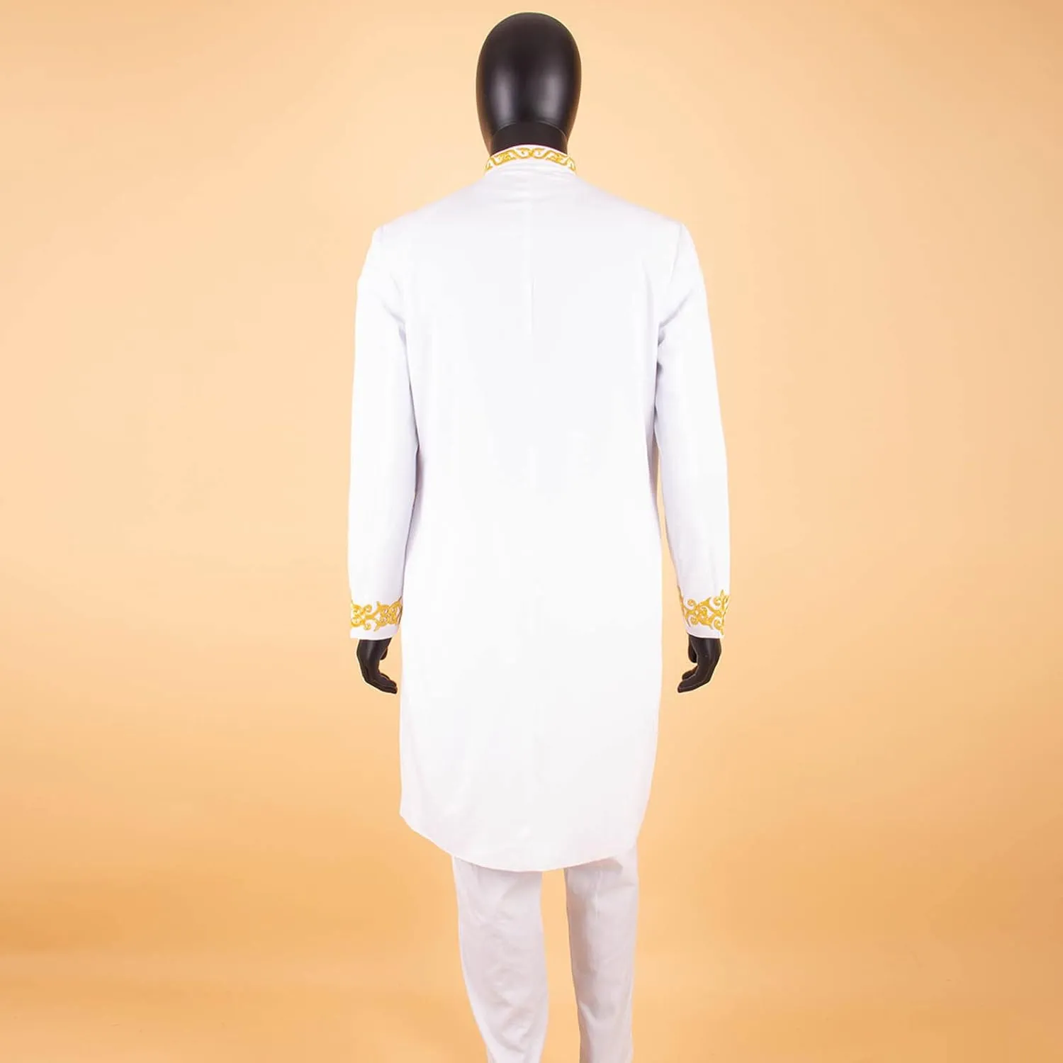 African Suits for Men Dashiki Embroidery Jackets and Pants 2 Piece Set Slim Fit Formal Outfits Wedding