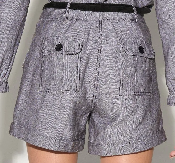 AGATHE Black tailored shorts