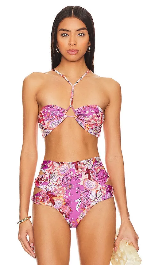 Agua Bendita Erma Bandeau Top in Pink