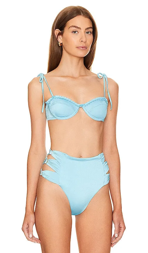 Agua Bendita Madelyn Top in Baby Blue