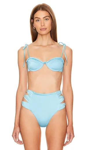 Agua Bendita Madelyn Top in Baby Blue