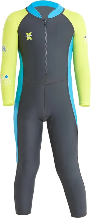 AIWUHE Toddler Full Body Swimsuit Girls One Piece Swimwear Long-Sleeve Rash Guard UPF 50  Bathing Suit Sunsuit Sets 2-8Y
