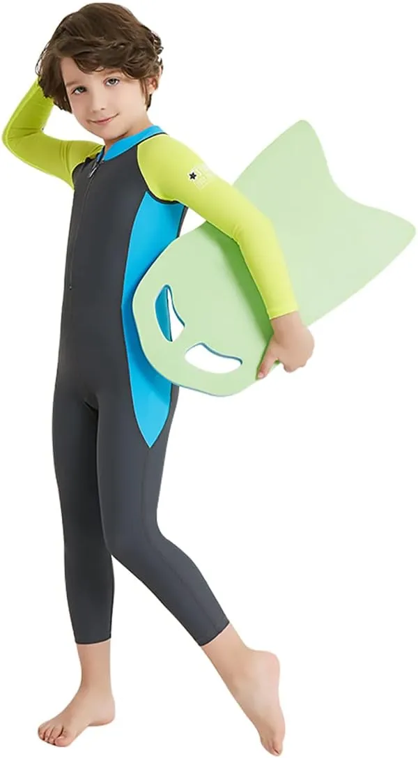 AIWUHE Toddler Full Body Swimsuit Girls One Piece Swimwear Long-Sleeve Rash Guard UPF 50  Bathing Suit Sunsuit Sets 2-8Y