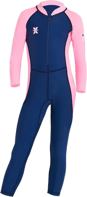 AIWUHE Toddler Full Body Swimsuit Girls One Piece Swimwear Long-Sleeve Rash Guard UPF 50  Bathing Suit Sunsuit Sets 2-8Y