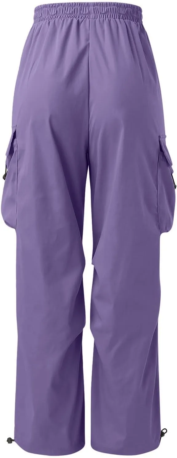 Alalaso Men's Baggy Cargo Pants Trendy Casual Parachute Pants Loose Fit Harem Joggers with Pockets for Streetwear