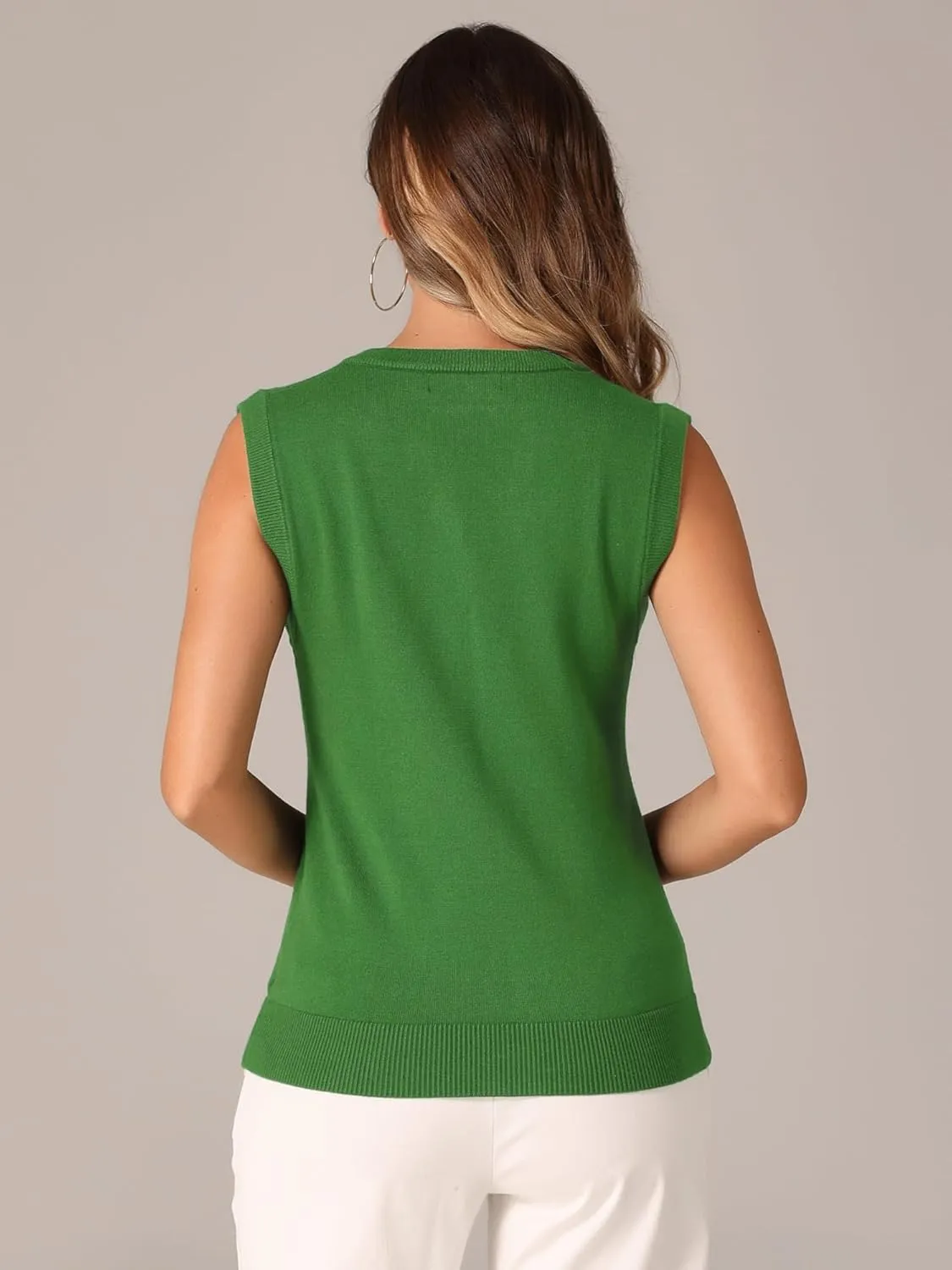 Allegra K Sweater Vest for Women's Summer Casual Button Ribbed Sleeveless Knitted Tank Top