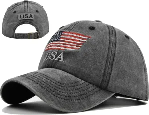 American Flag Hats for Women Men Baseball Cap Patriotic USA hat Men Women 4th of July Trucker Adjustable Ponytail
