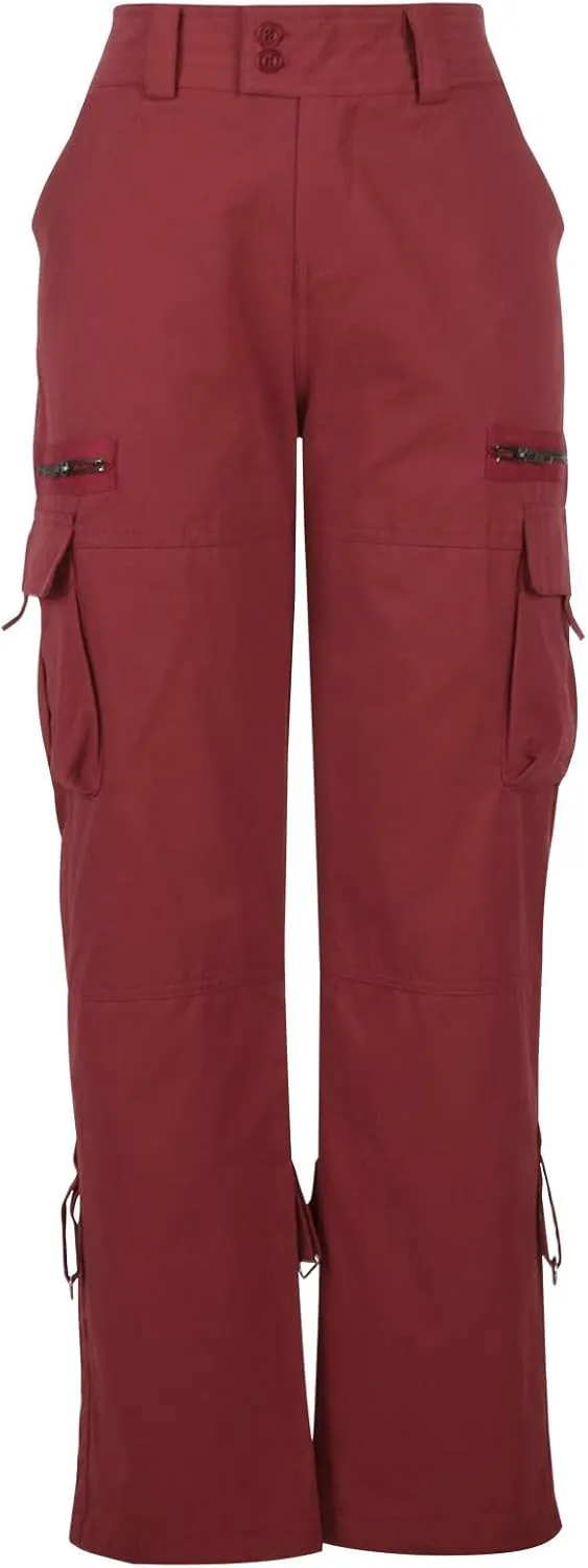 Anjikang Women's Baggy Cargo Pants Y2K Teen Girls Trendy Low Waist Parachute Pants Wide Leg Trousers Hiking Pants with Pocket