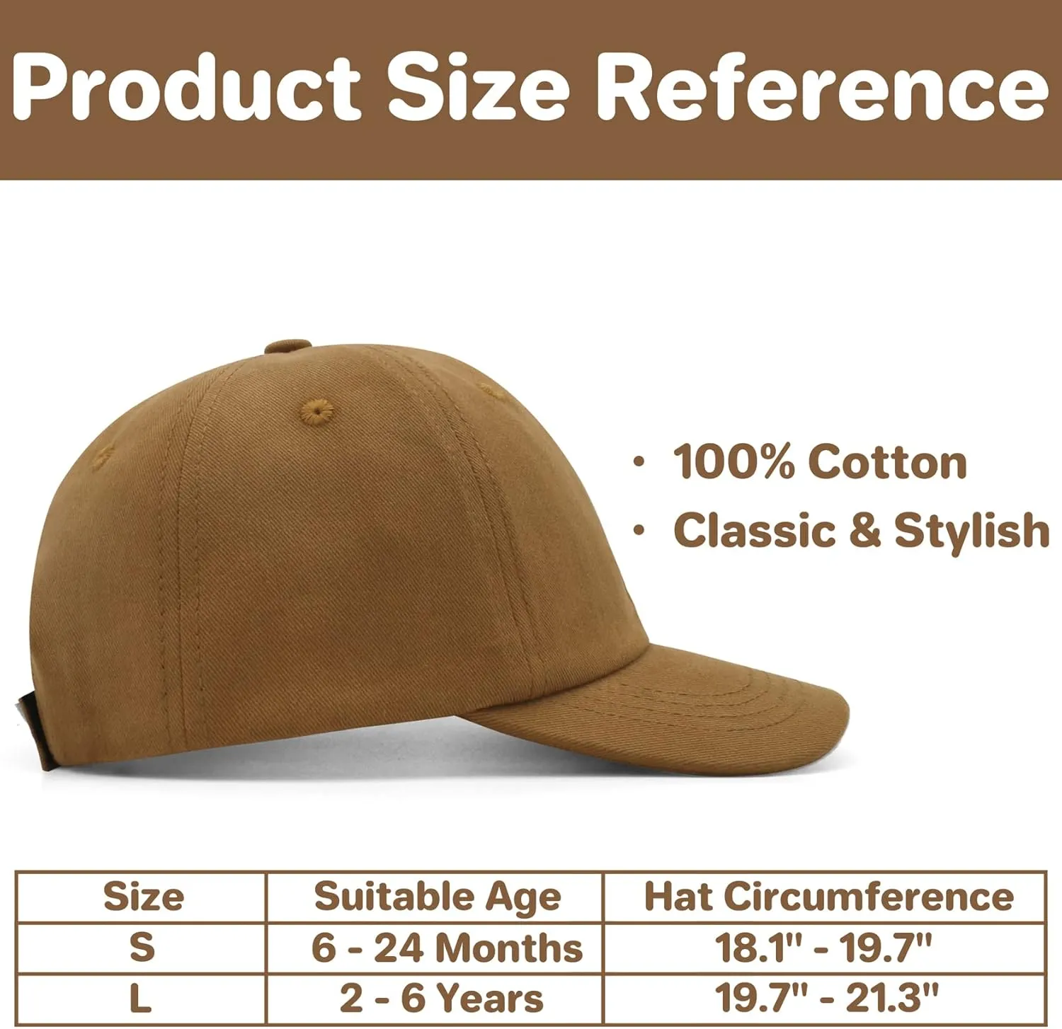 Baby Baseball Cap Toddler Baseball Hat for Boys & Girls - Cotton Infant Sun Hat