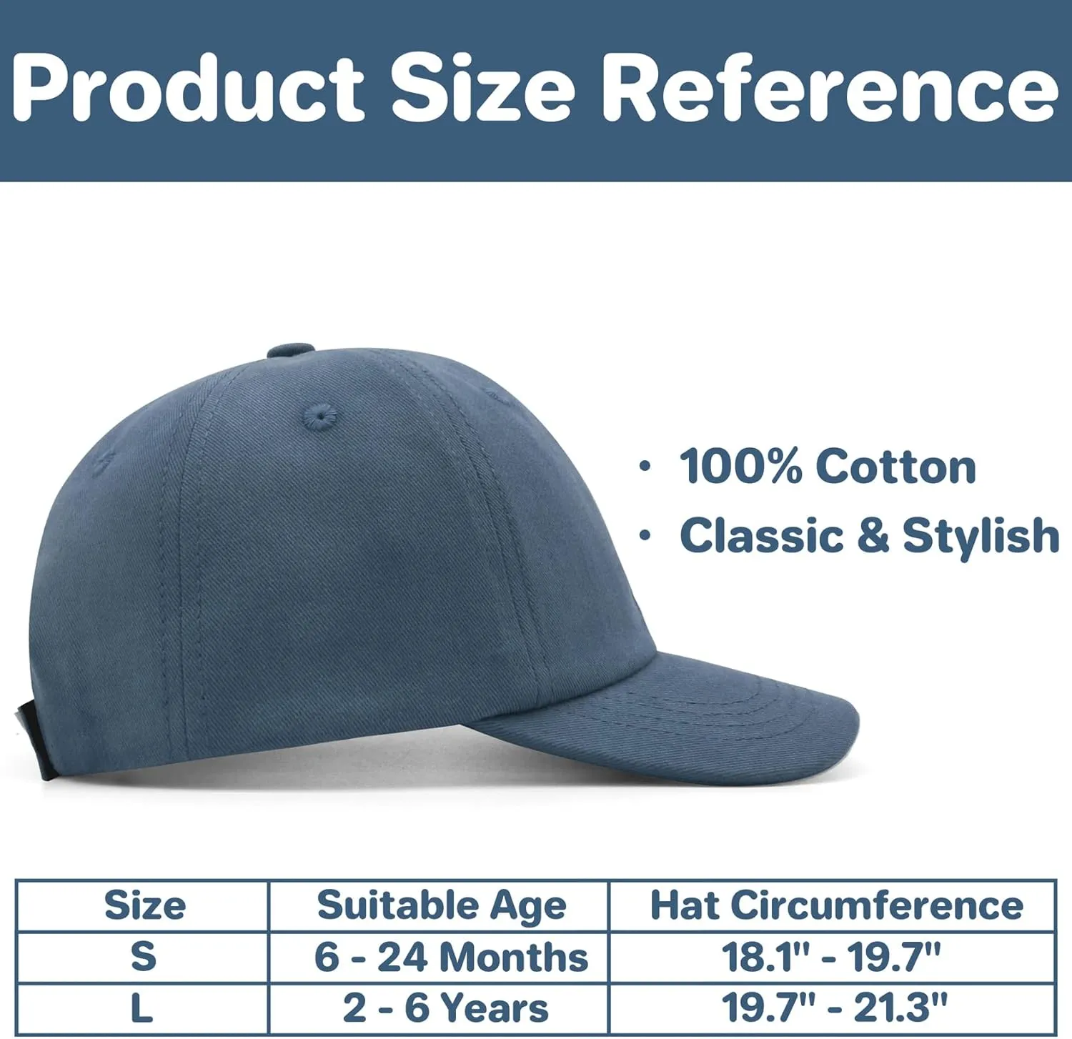 Baby Baseball Cap Toddler Baseball Hat for Boys & Girls - Cotton Infant Sun Hat
