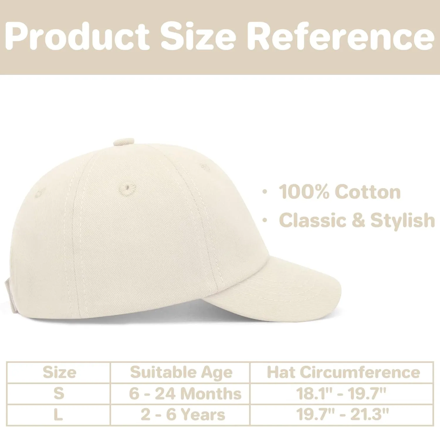 Baby Baseball Cap Toddler Baseball Hat for Boys & Girls - Cotton Infant Sun Hat