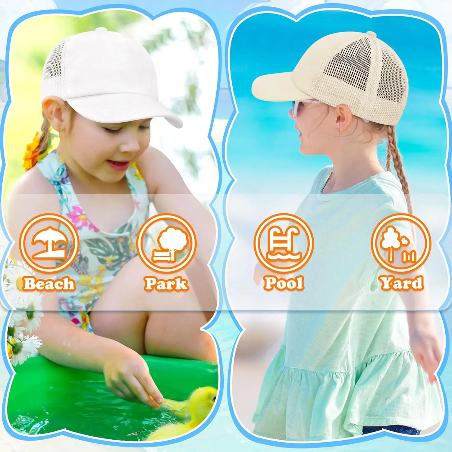 Baby Baseball Cap with Mesh Toddler Baseball Hat Infant Baseball Cap Baby Ball Cap Toddler Hat Kids Baseball Cap UPF 50 