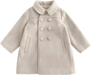 Baby Girls Dress Coat Big Kids Jacket Long Button Peacoat Trench Spring Outerwear Pocket Girls Jacket Vest Child Clothes