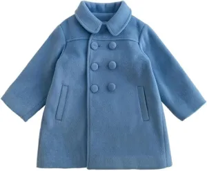 Baby Girls Dress Coat Big Kids Jacket Long Button Peacoat Trench Spring Outerwear Pocket Girls Jacket Vest Child Clothes
