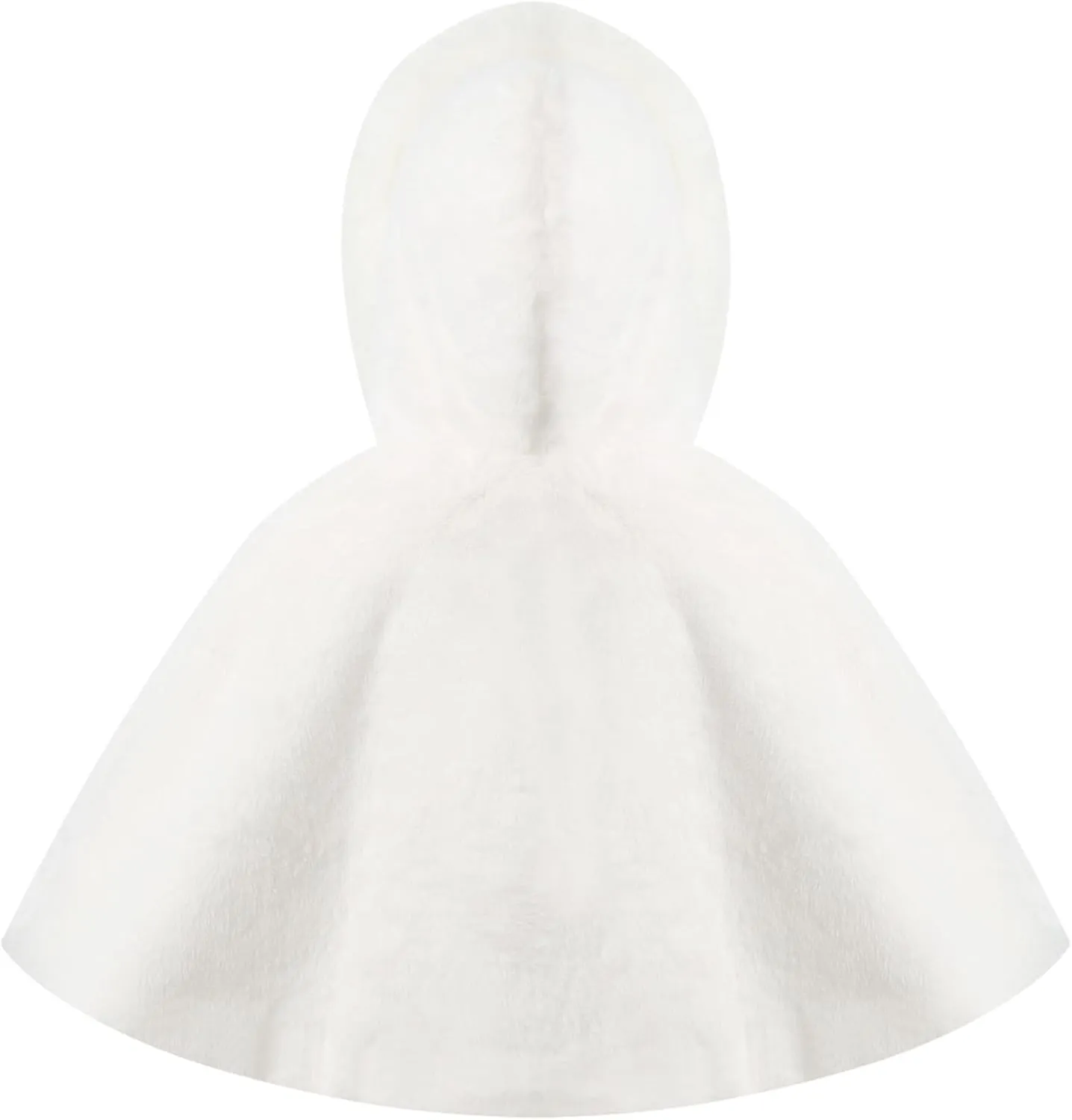 Baby Kids Girls Winter Warm Thicken Hooded Cape Faux Fur Fleece Cloak Coat Outwear Shawl