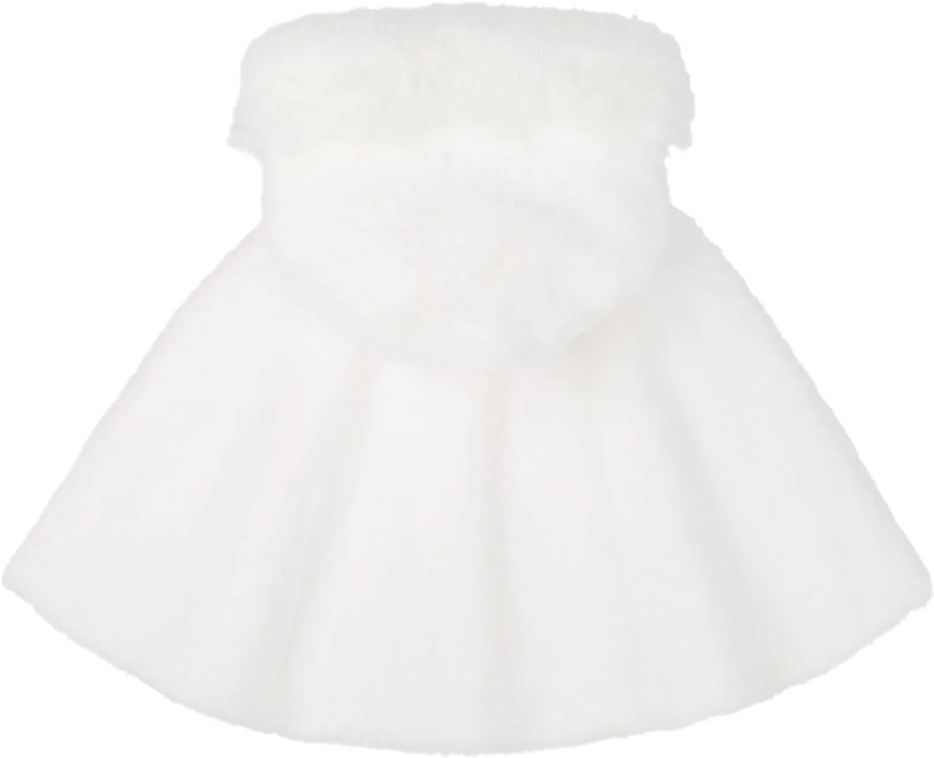 Baby Kids Girls Winter Warm Thicken Hooded Cape Faux Fur Fleece Cloak Coat Outwear Shawl