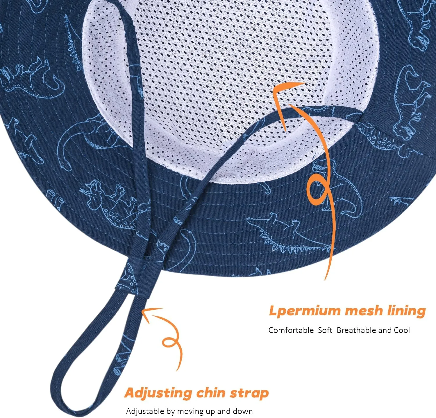Baby Sun Hat for Boy Girl Toddler,Kids Summer UPF 50  UV Protection Hat Wide Brim Beach Bucket Cap