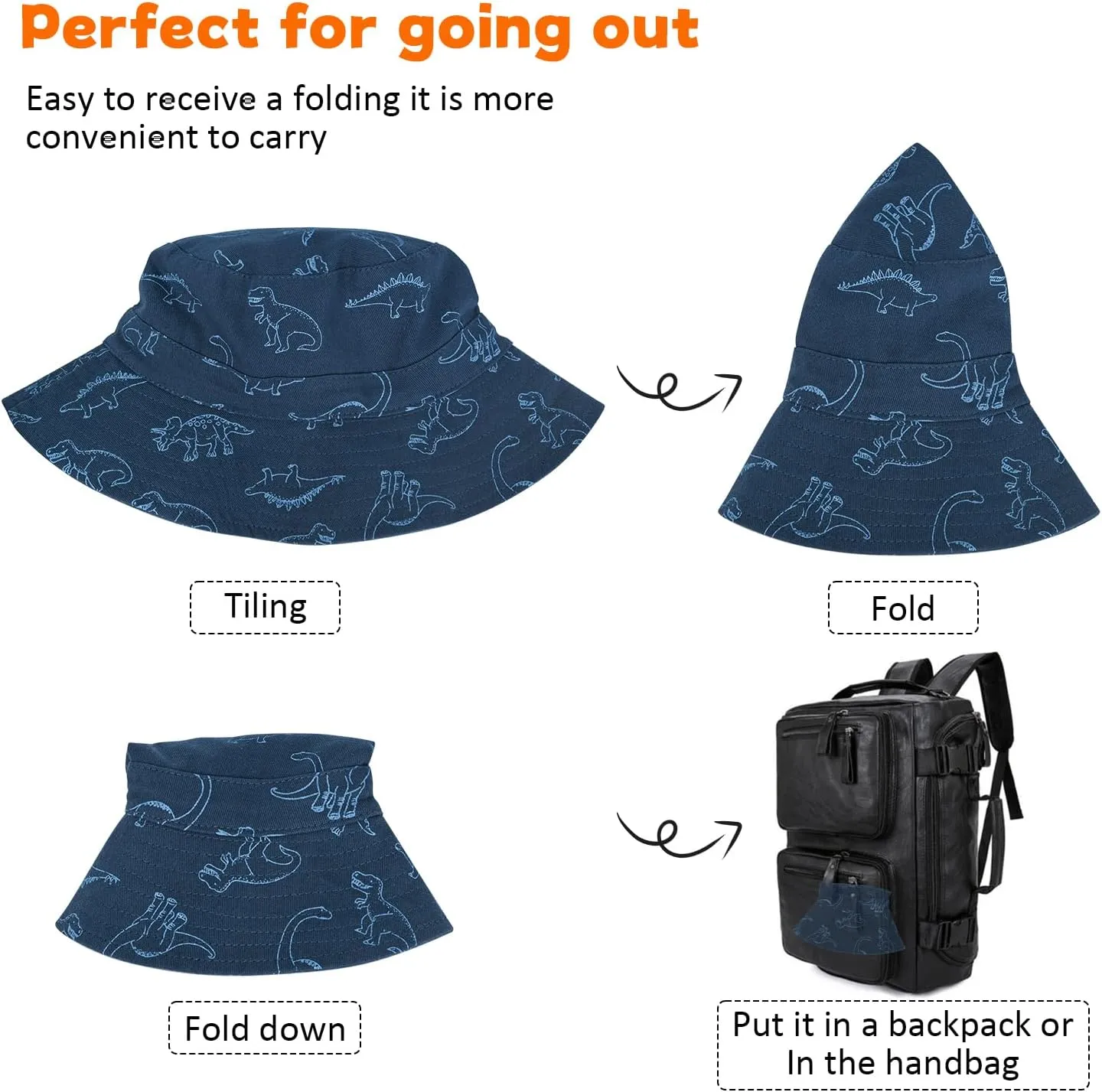 Baby Sun Hat for Boy Girl Toddler,Kids Summer UPF 50  UV Protection Hat Wide Brim Beach Bucket Cap