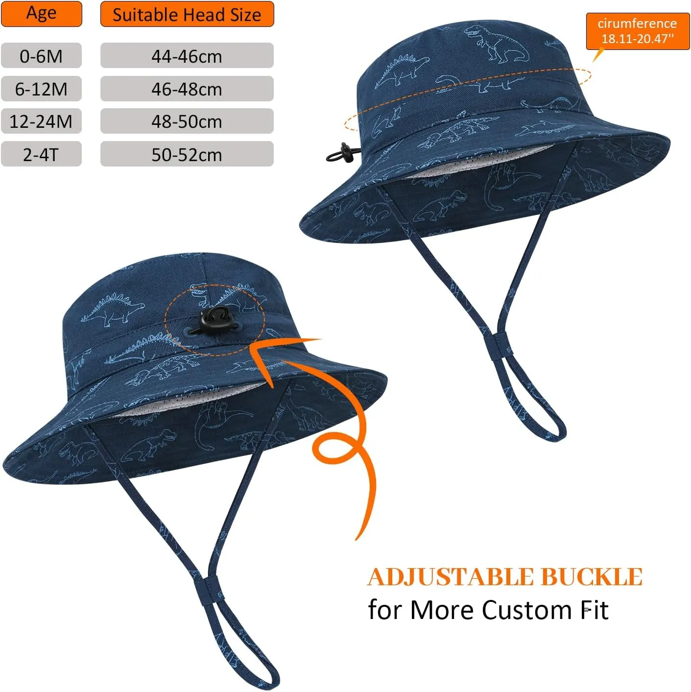 Baby Sun Hat for Boy Girl Toddler,Kids Summer UPF 50  UV Protection Hat Wide Brim Beach Bucket Cap