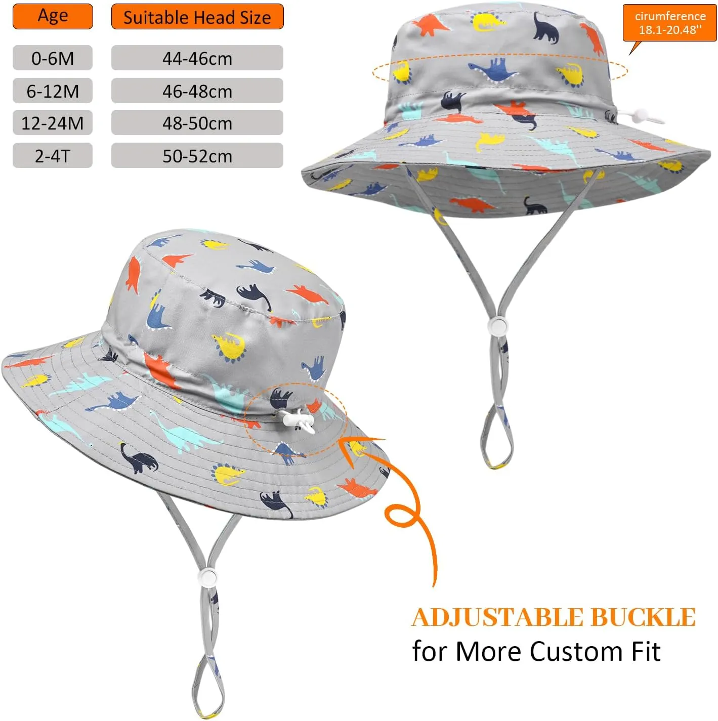 Baby Sun Hat for Boy Girl Toddler,Kids Summer UPF 50  UV Protection Hat Wide Brim Beach Bucket Cap