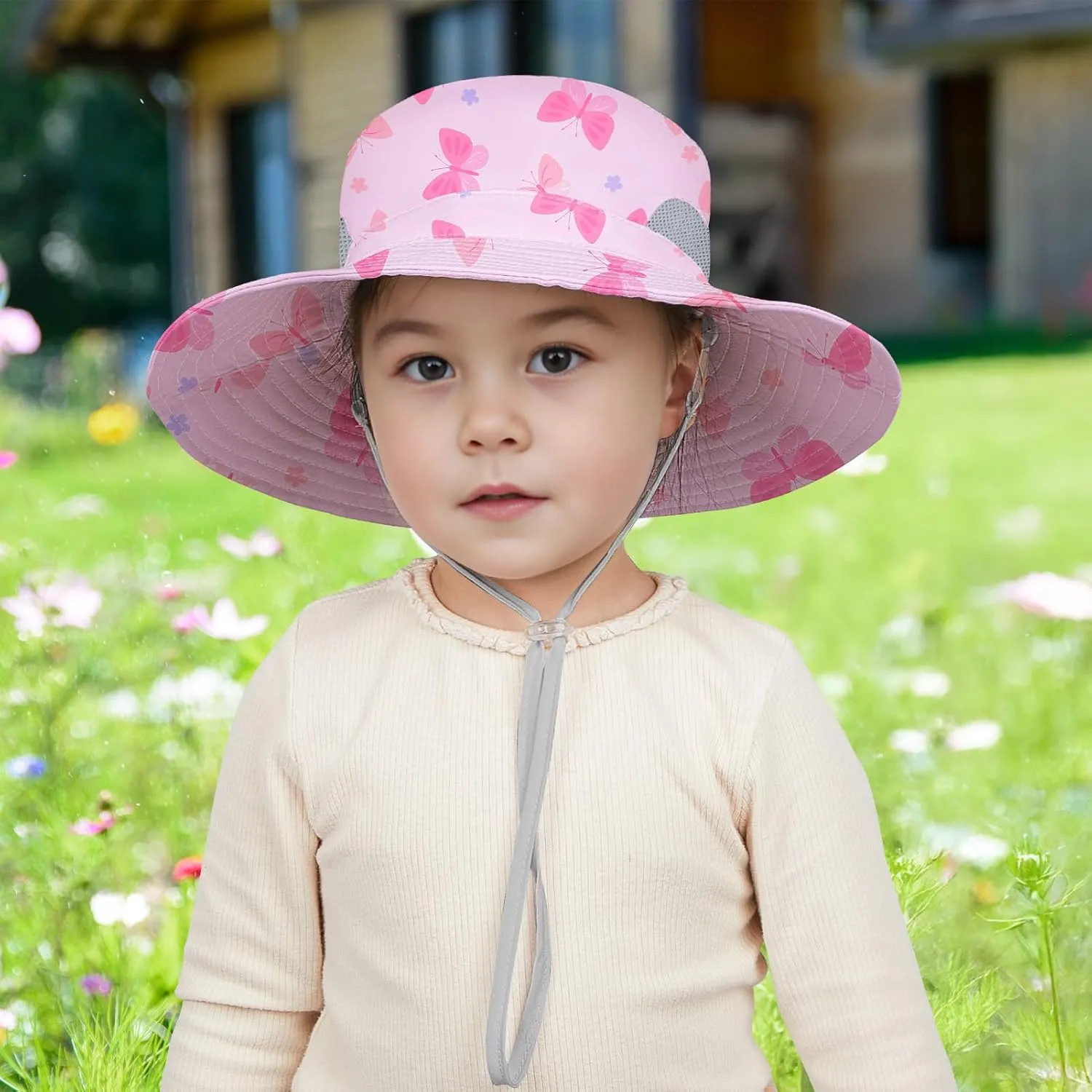 Baby Sun Hat for Toddler Mesh Bucket Hat Toddler UV Protection Beach Hat Kids Foldable Fishing Hat 3-24 Months
