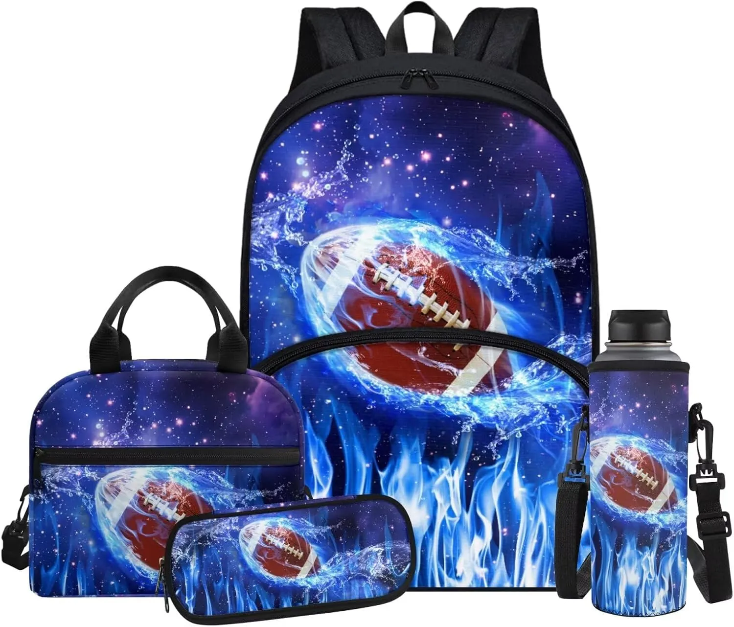 Baseball Backpacks for School Teens Boys Bookbags with Lunch Box 17" Large Capacity Kids School Backpack with Wide Strap Comfort Book Bags for Elementary Boys Birthday Gifts