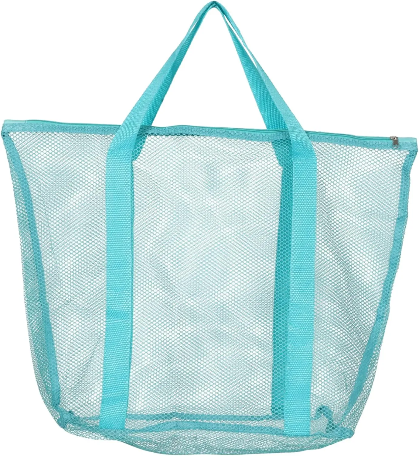 Beaupretty Large Capacity Transparent Mesh Beach Bag for Women Versatile Tote for Shopping and Travel Family Beach Gear with Easy Access and Visibility
