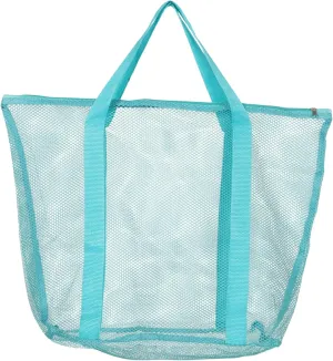 Beaupretty Large Capacity Transparent Mesh Beach Bag for Women Versatile Tote for Shopping and Travel Family Beach Gear with Easy Access and Visibility