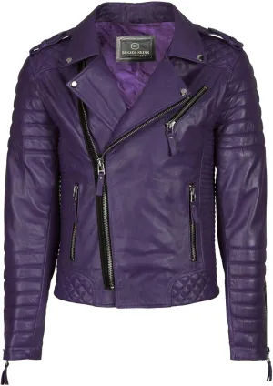 Benjer Skins Genuine Lambskin Leather Jackets For Men - Motorcycle Biker Leather Jacket Men BO 104