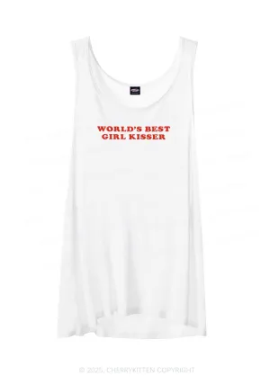 Best Girl Kisser Pride Y2K Sheer Boyfriend Tank Cherrykitten