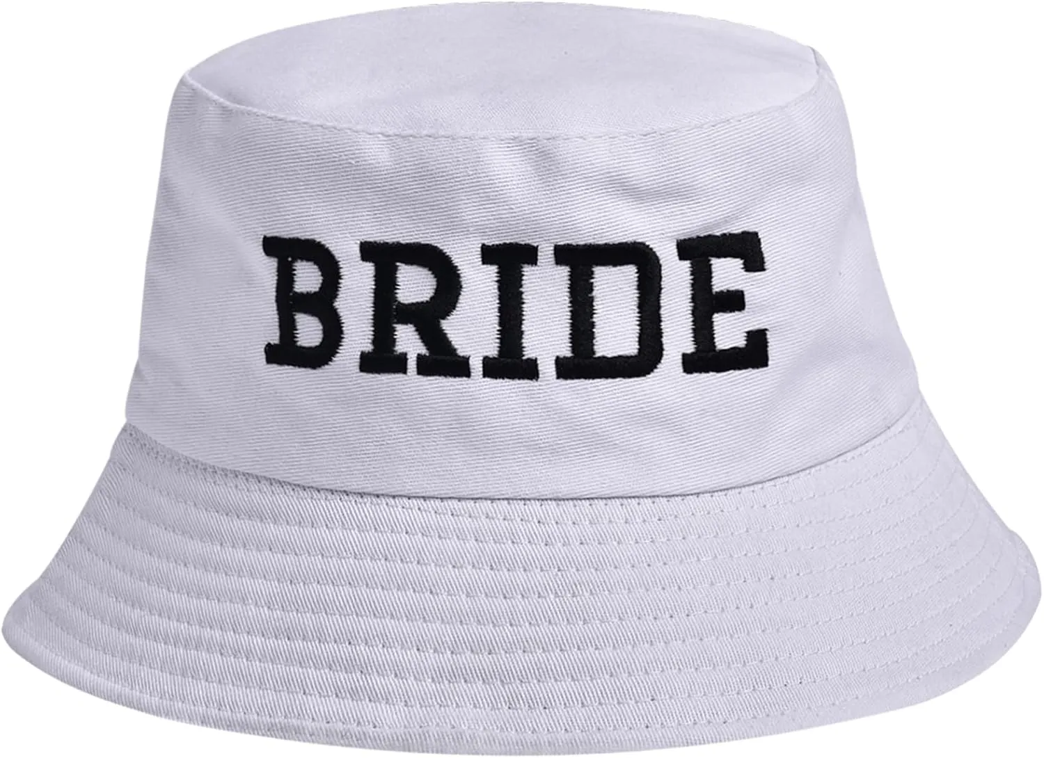 Bride Bucket Hat for Bachelorette Party Embroidered Sun Hat Bridal Shower Bride to be Gift White