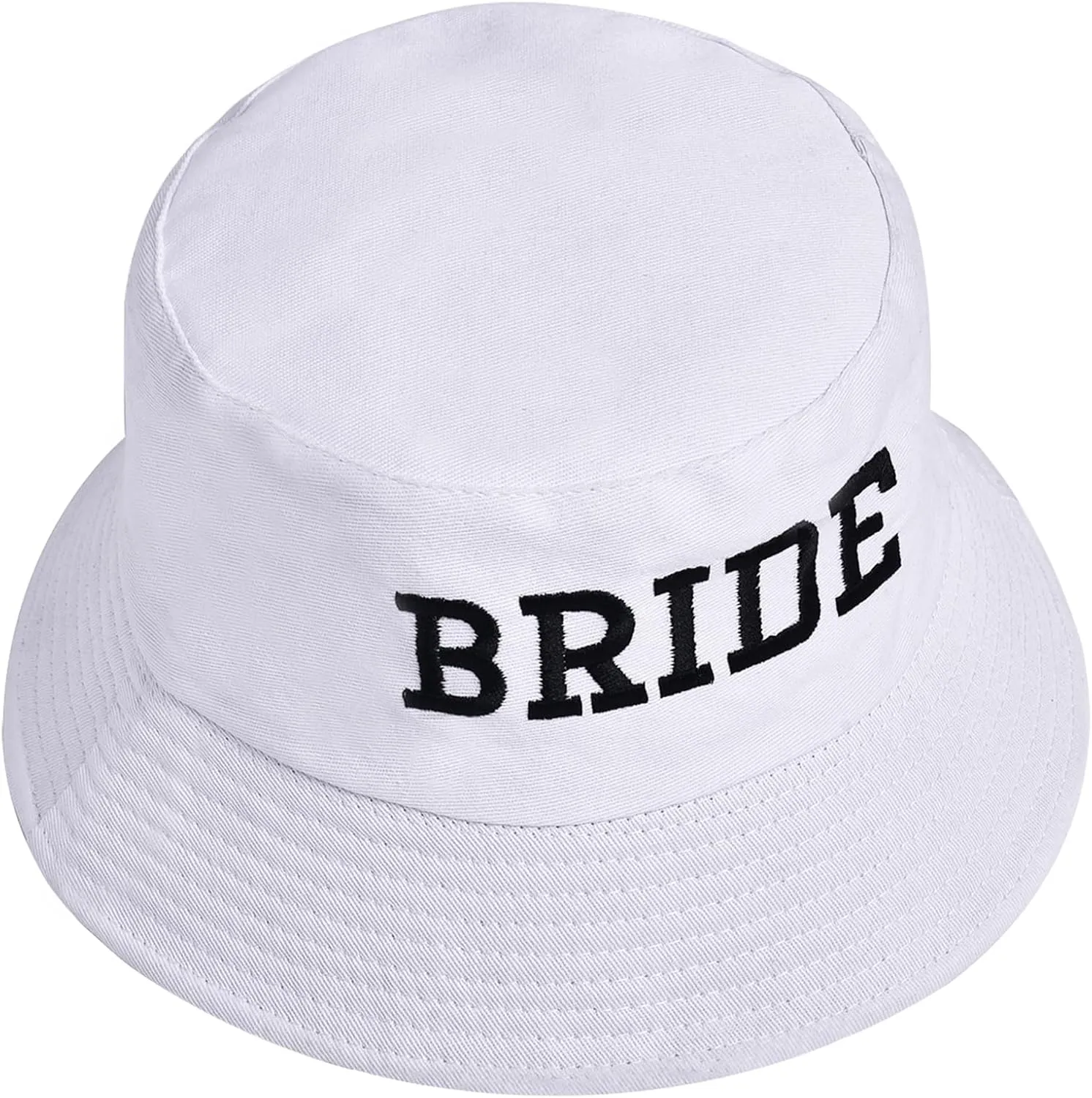 Bride Bucket Hat for Bachelorette Party Embroidered Sun Hat Bridal Shower Bride to be Gift White