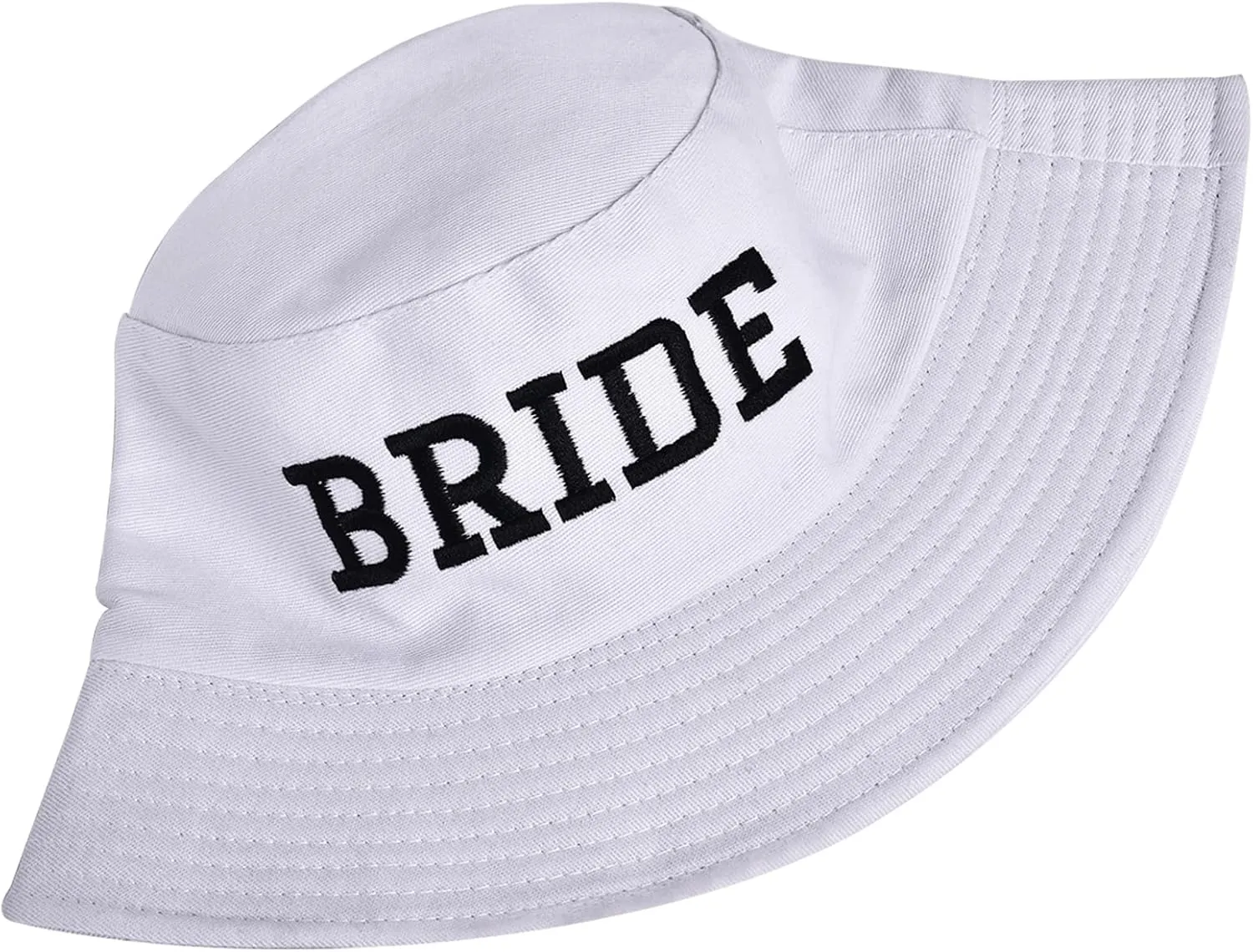 Bride Bucket Hat for Bachelorette Party Embroidered Sun Hat Bridal Shower Bride to be Gift White