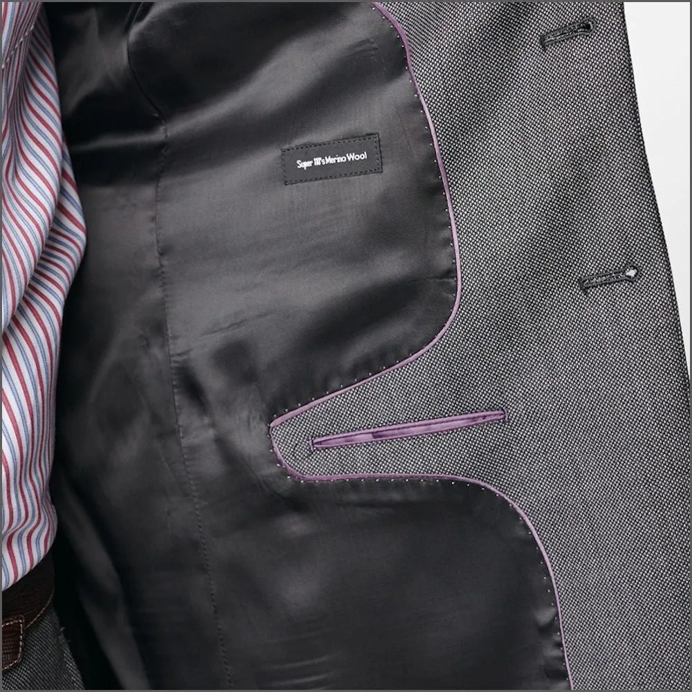 Brook Taverner Dawlish Charcoal Birdseye Super 110's Suit==