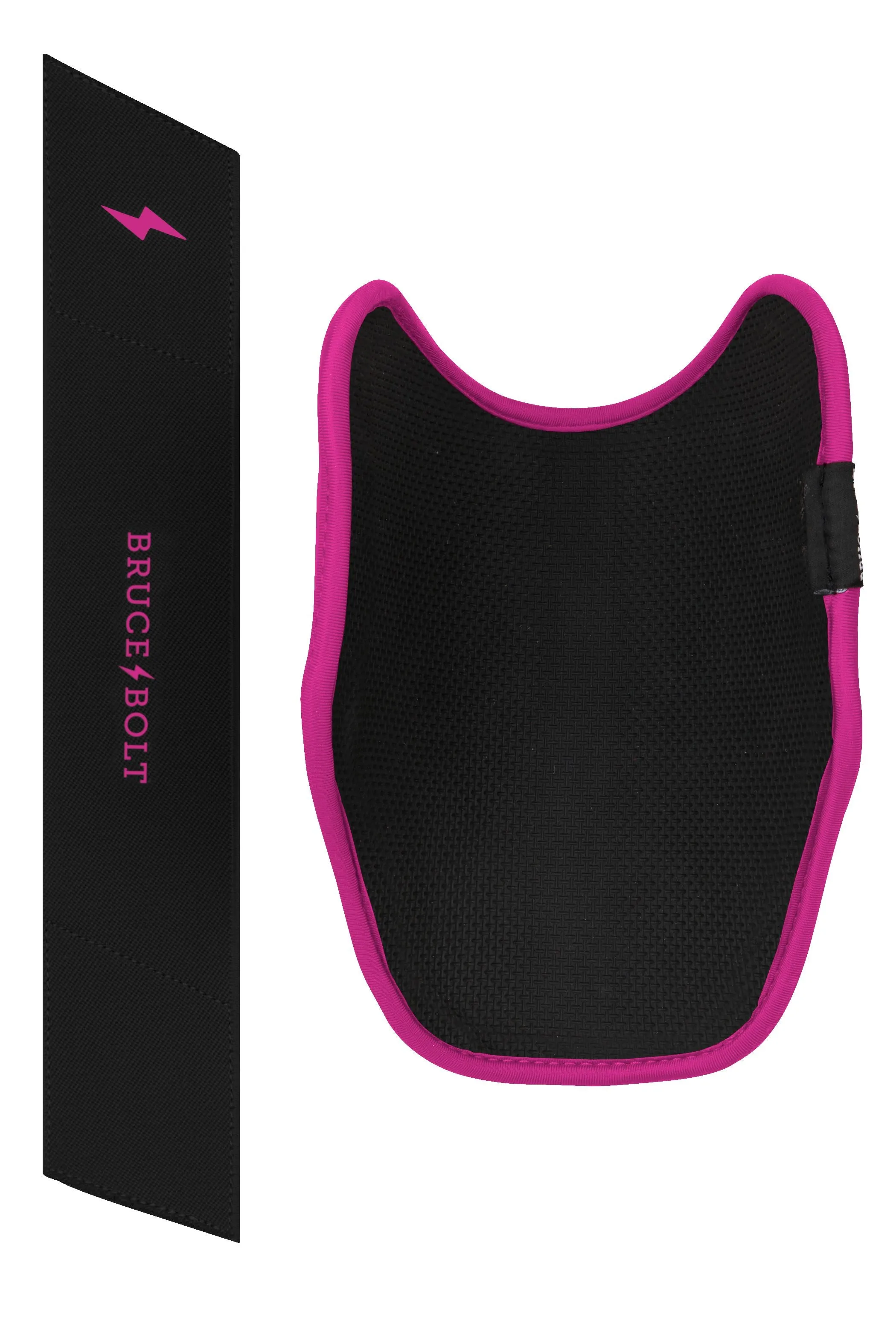 BRUCE BOLT PREMIUM PRO Elbow Guard - BLACK W/ HOT PINK