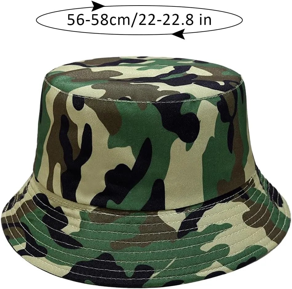 Bucket Hat Beach Sun Hat Fishing Hat for Women Men, Outdoor Travel Reversible Double Side Wear Fisherman Hat