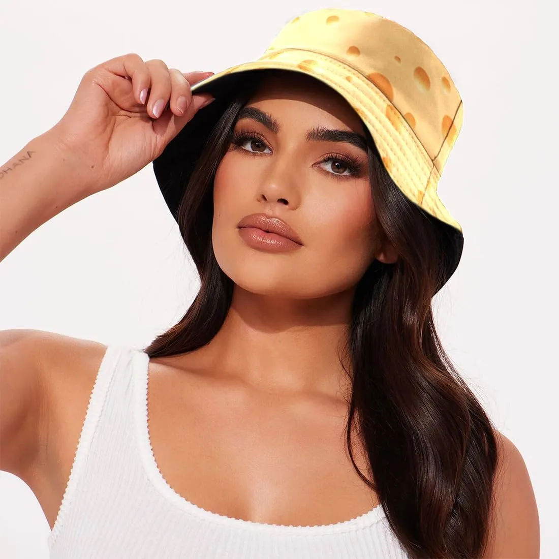 Bucket Hat Beach Sun Hat Fishing Hat for Women Men, Outdoor Travel Reversible Double Side Wear Fisherman Hat